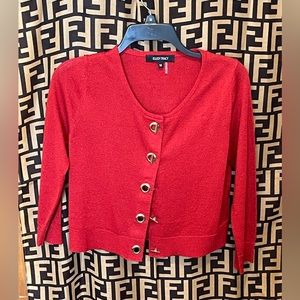 Ladies  red metallic sweater ( cover up)